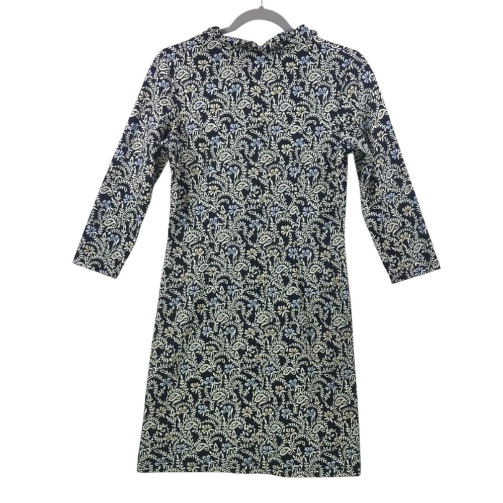 J. McLaughlin Navy Floral Stretch Jersey‎ Dress XS – Excellent Condition - Picture 2 of 14